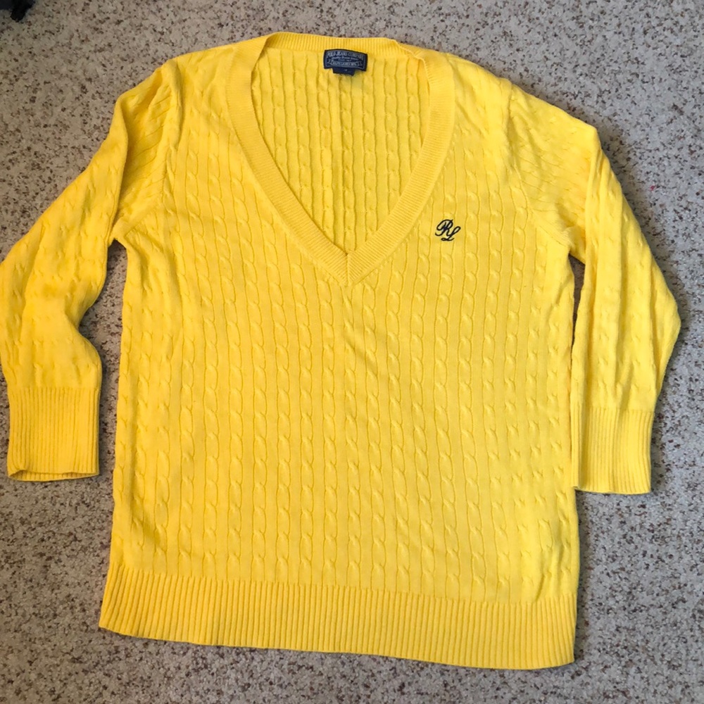 Yellow Polo Ralph Lauren sweater - 3/4 sleeves